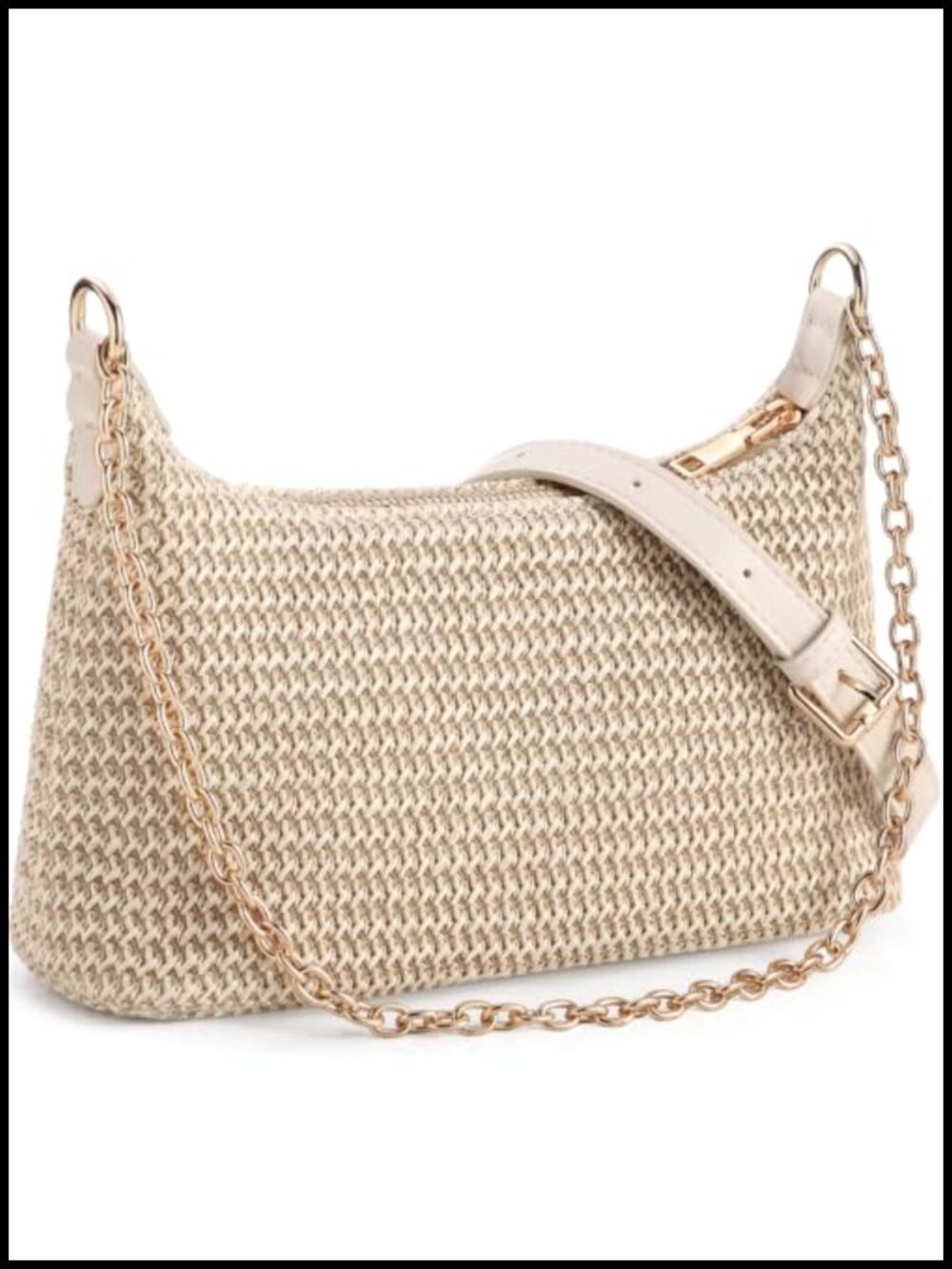 Woven Straw Tote Bag Shoulder Crossbody Beach Purse